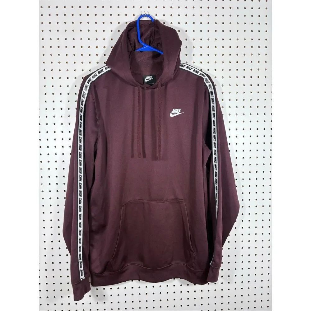 Nike Mens tape pullover track hoodie size L